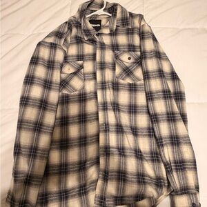 RSQ Blue and Cream Plaid Shirt